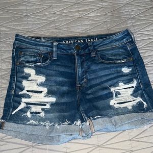 American Eagle Mid Rise Next Level Stretch Denim Shorts